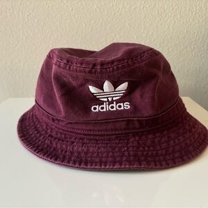 Adidas maroon women’s bucket hat